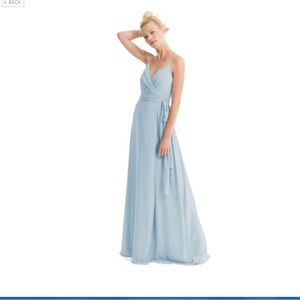 Joanna August Chiffon Mandy Long Dress Mystic Blue